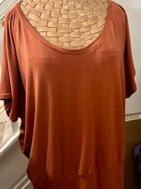 Lilikoi "Harlow" Top in Toffee Size 1x. NEVER WORN. NWT *